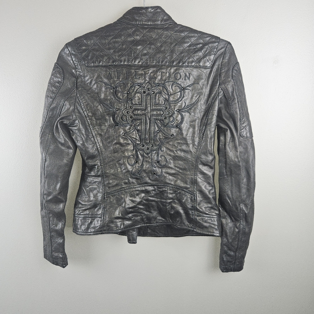 Affliction Limited Edition Black Leather Jacket